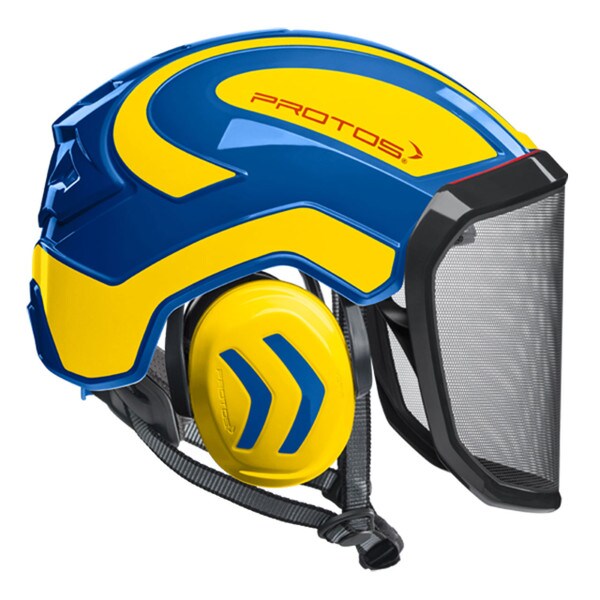 Protos Helmet Blue and Yellow